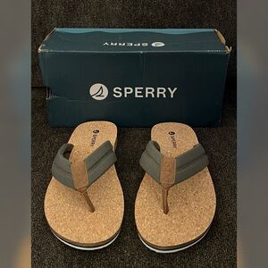 Sperry Men’s Porto Flip Flop Khaki/Beige Color Size-11